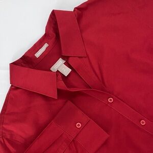 Chico's ♥️ Red Wrinkle-Free Cotton Top - Size 2